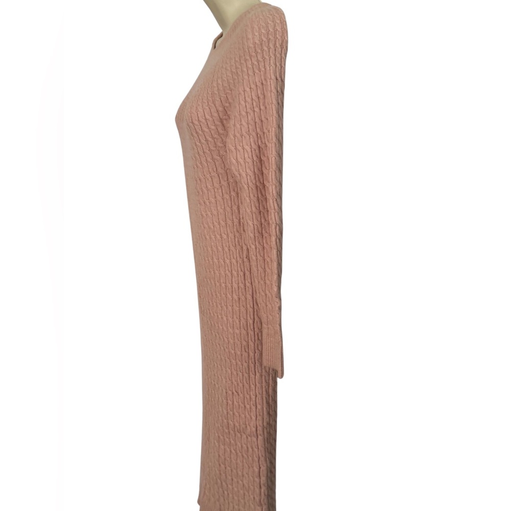 Chic Long Sleeve Knit Dress in Soft Pink - Picture 8 of 13
